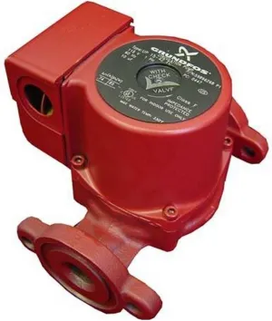 Grundfos 59896341 UPS15-58FC Super Brute Circulator, Red, Small