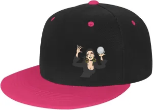 Gypsy Fortune Teller Snapback Hats for Men Women Hat Baseball Cap Flat Bill Visor White Hat