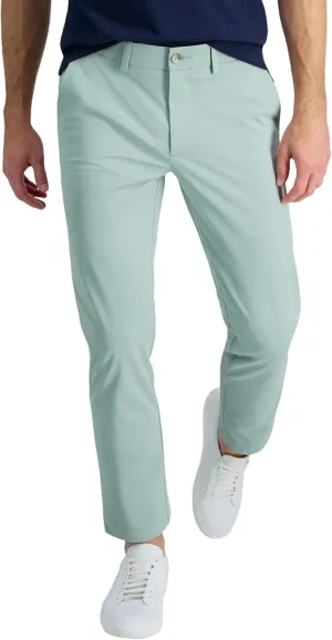 Haggar Men's Sport Travel Performance Straight Fit Flat Front Stretch Casual Pant