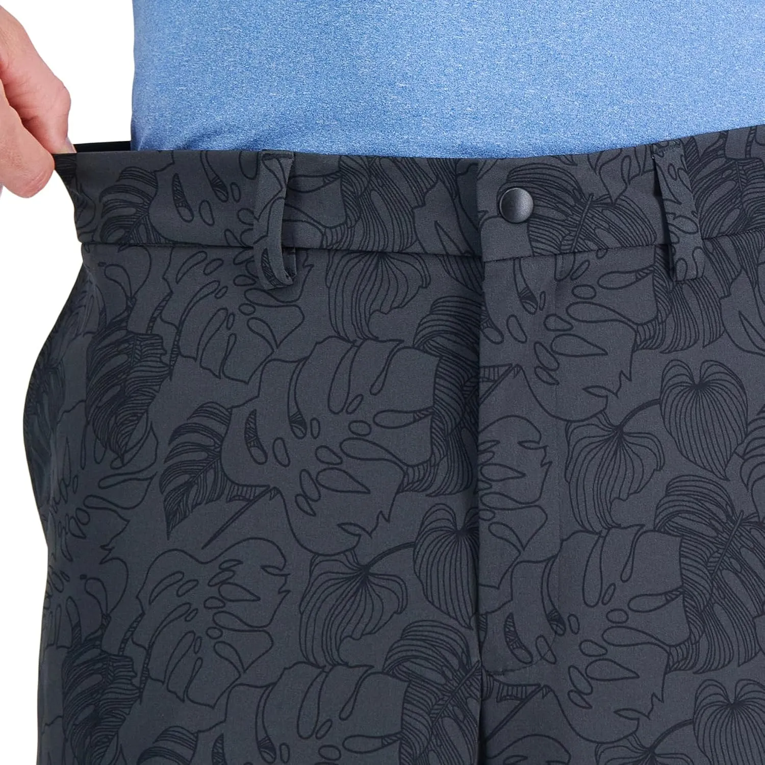 Haggar Men's The Active Series Hybrid Snap Closure Printed Short