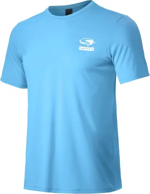 Haimont Men's UPF 50  Sun Protection Fishing Shirts Short Sleeve Quick Dry Swim T-Shirt UV Workout Athletic Tee Shirt