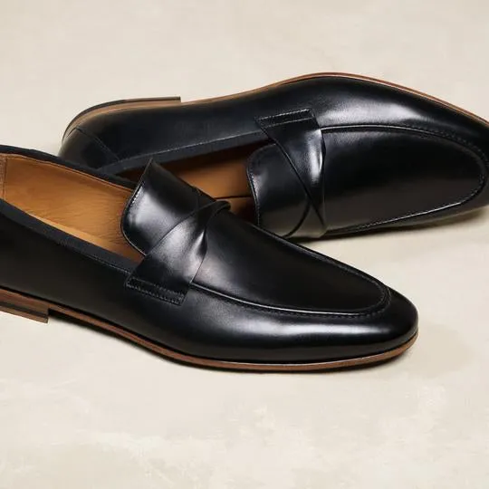 Handmade Leather Loafer Moccasins for Men