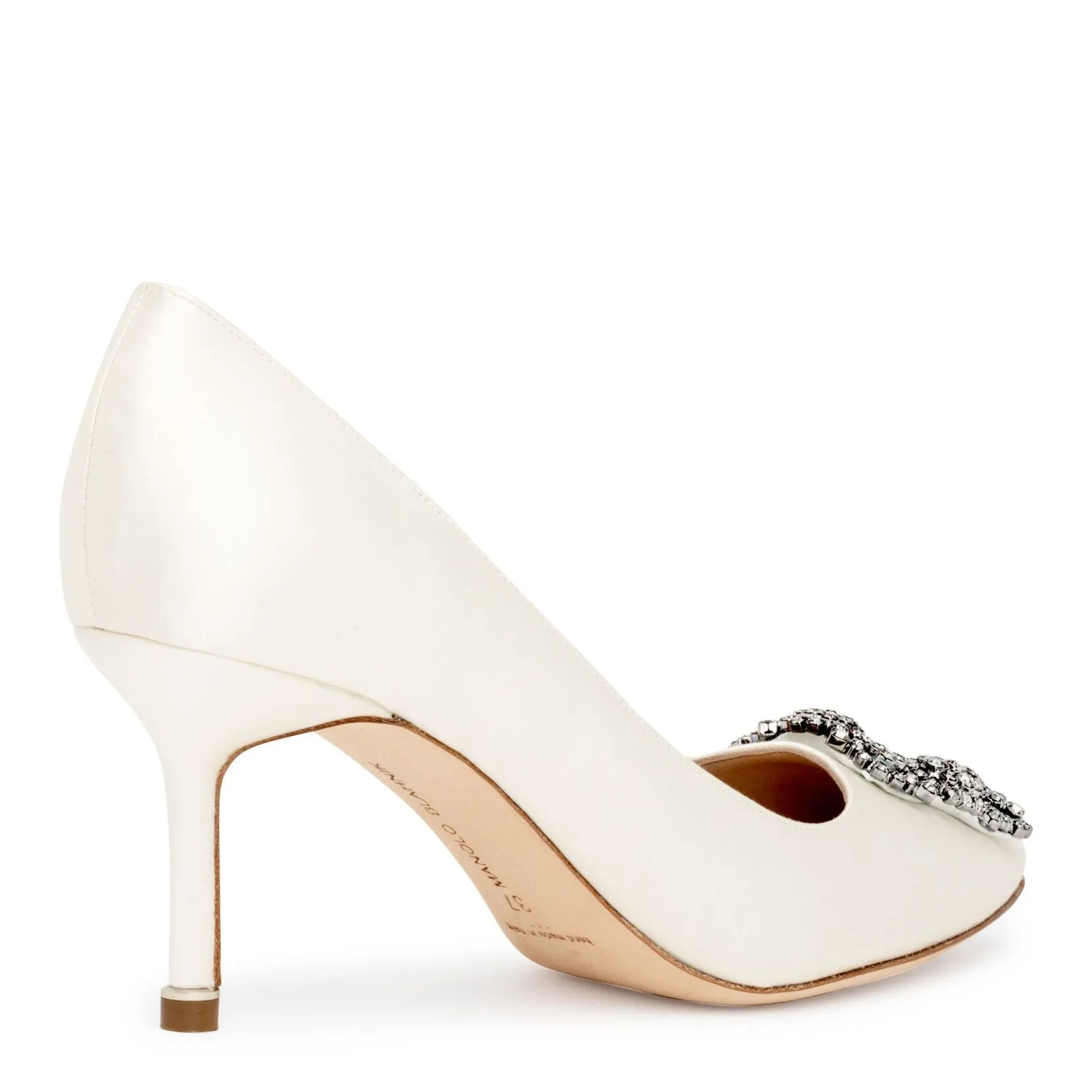 Hangisi 70 ivory satin pump