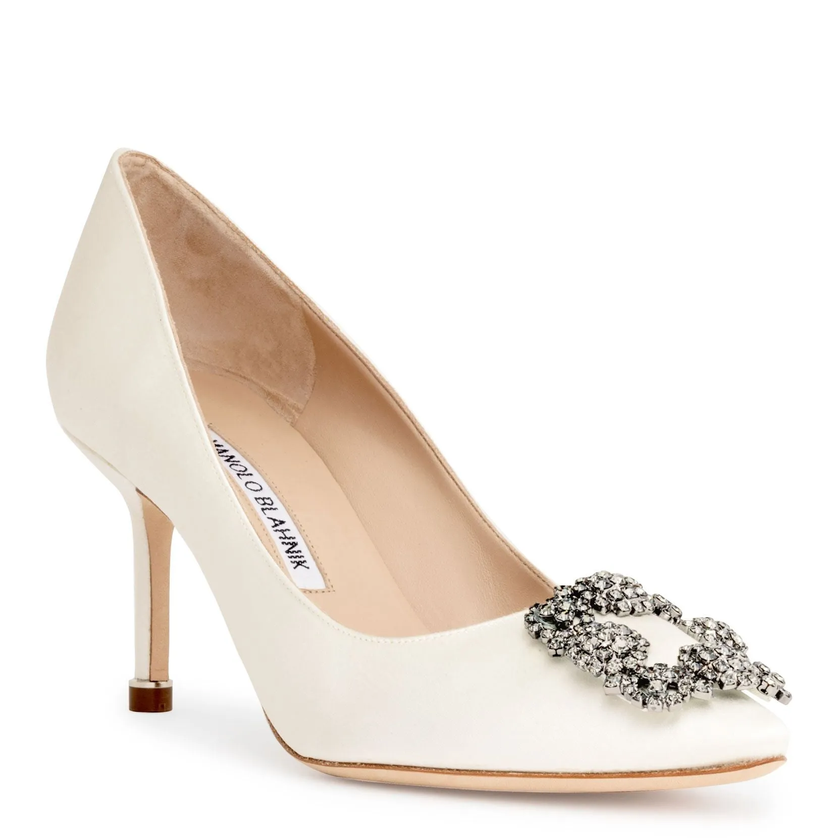 Hangisi 70 ivory satin pump