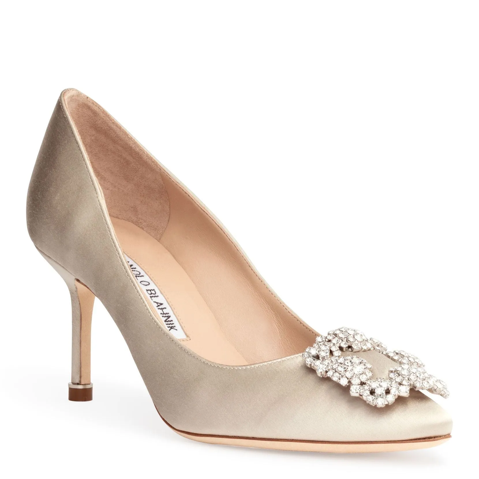 Hangisi 70 pearl silver pumps