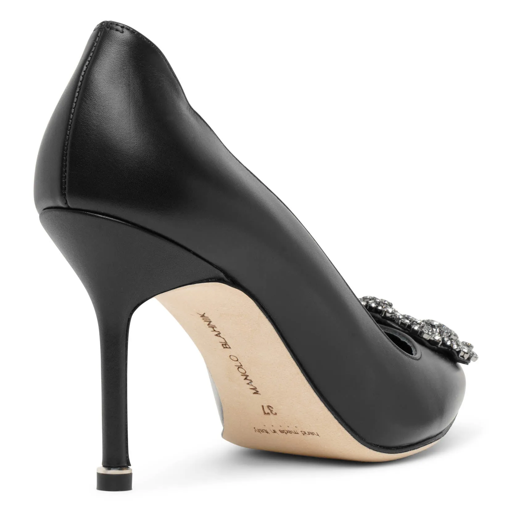 Hangisi 90 black leather pumps
