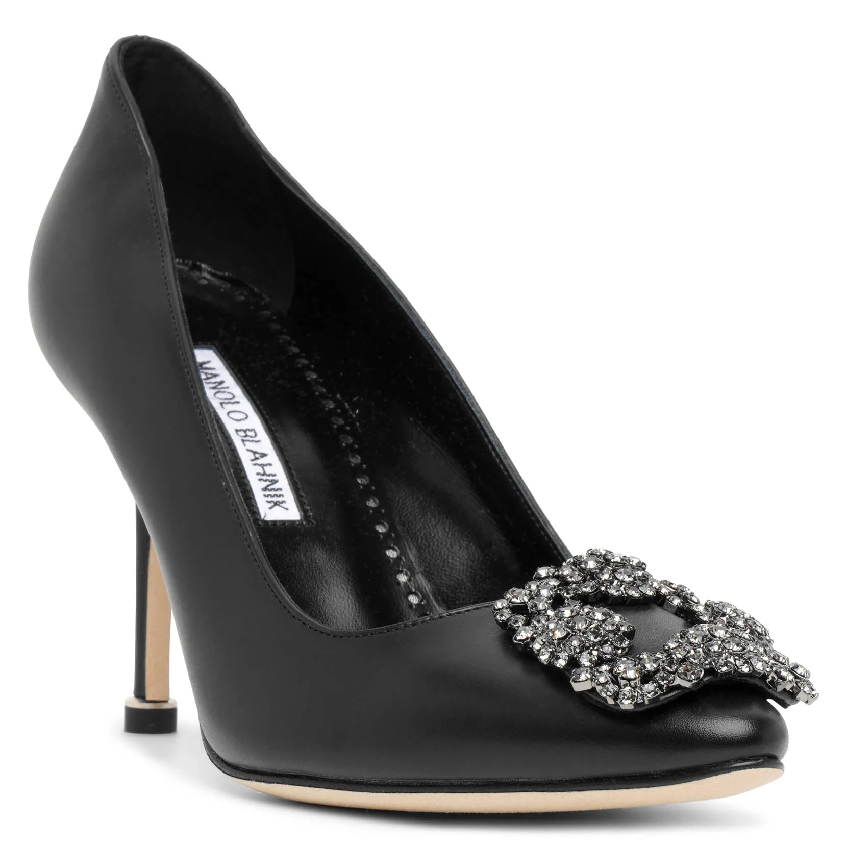 Hangisi 90 black leather pumps