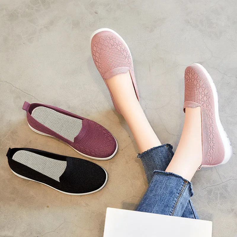 Hatmeo Women's Casual Breathable Flat Shoes aqy