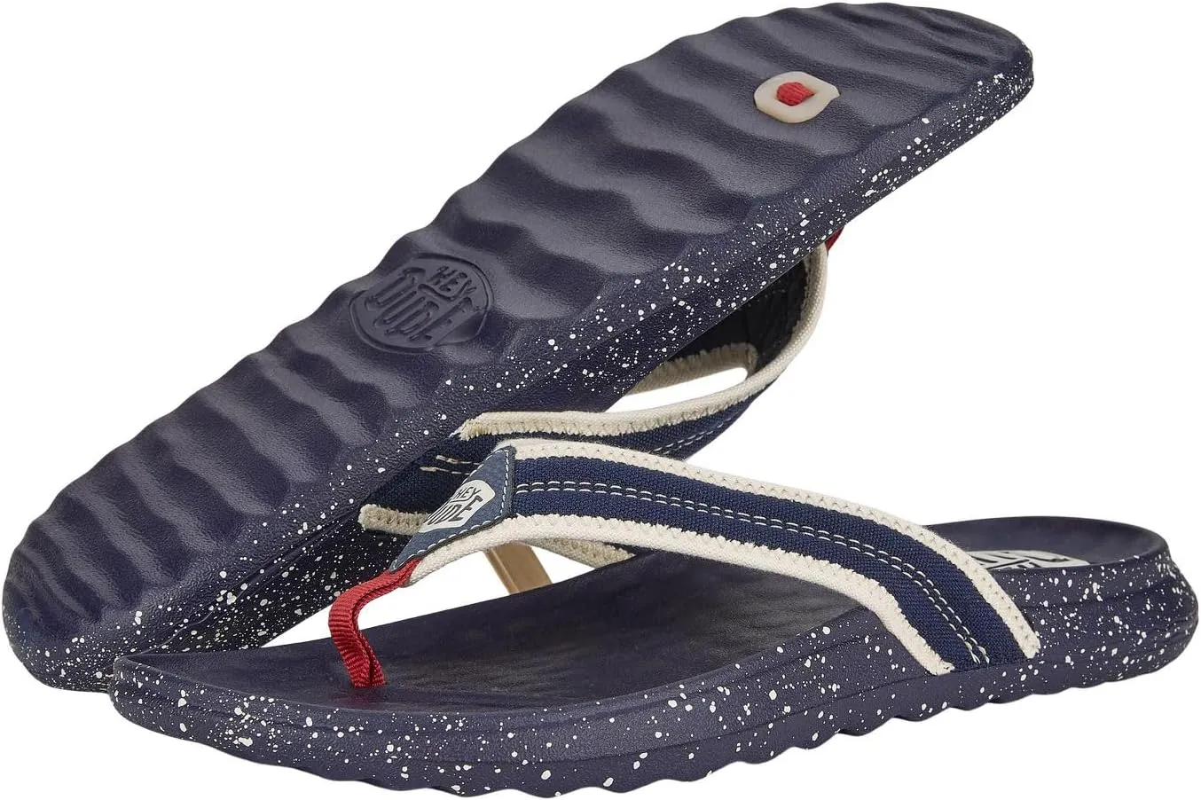 Hey Dude Men's Myers Flip Classic Black/Black | Men's Shoes | Men Slip-on Sandals | Comfortable & Light-Weight