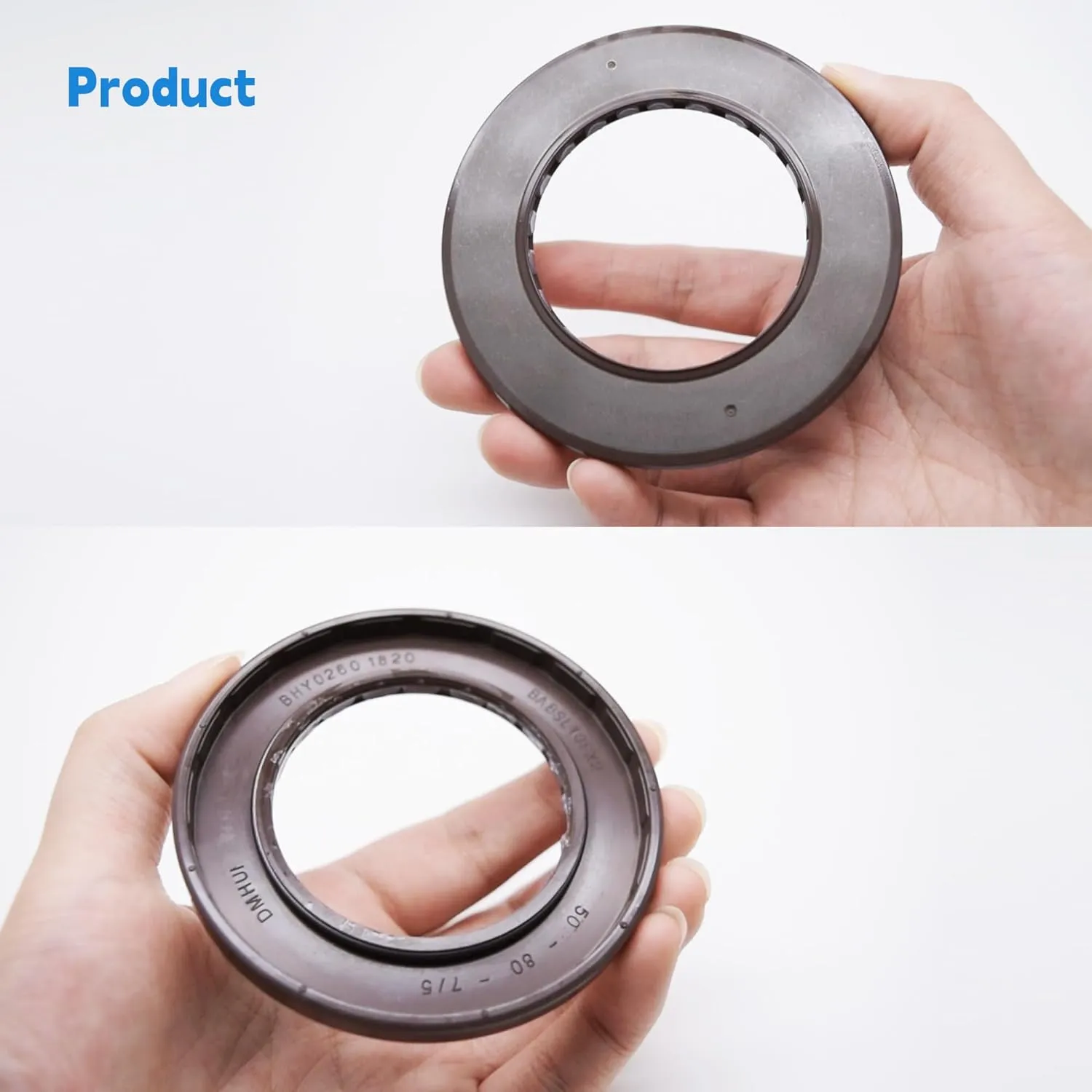 High Pressure Rotary Shaft Oil Seals 50x80x7/5mm, BABSL10FX2 Type FKM Double Lip Hydraulic Axial Piston Pump Seals for Rexroth A4V(T) G90, A4VG105 Pump, Brown, 1904004