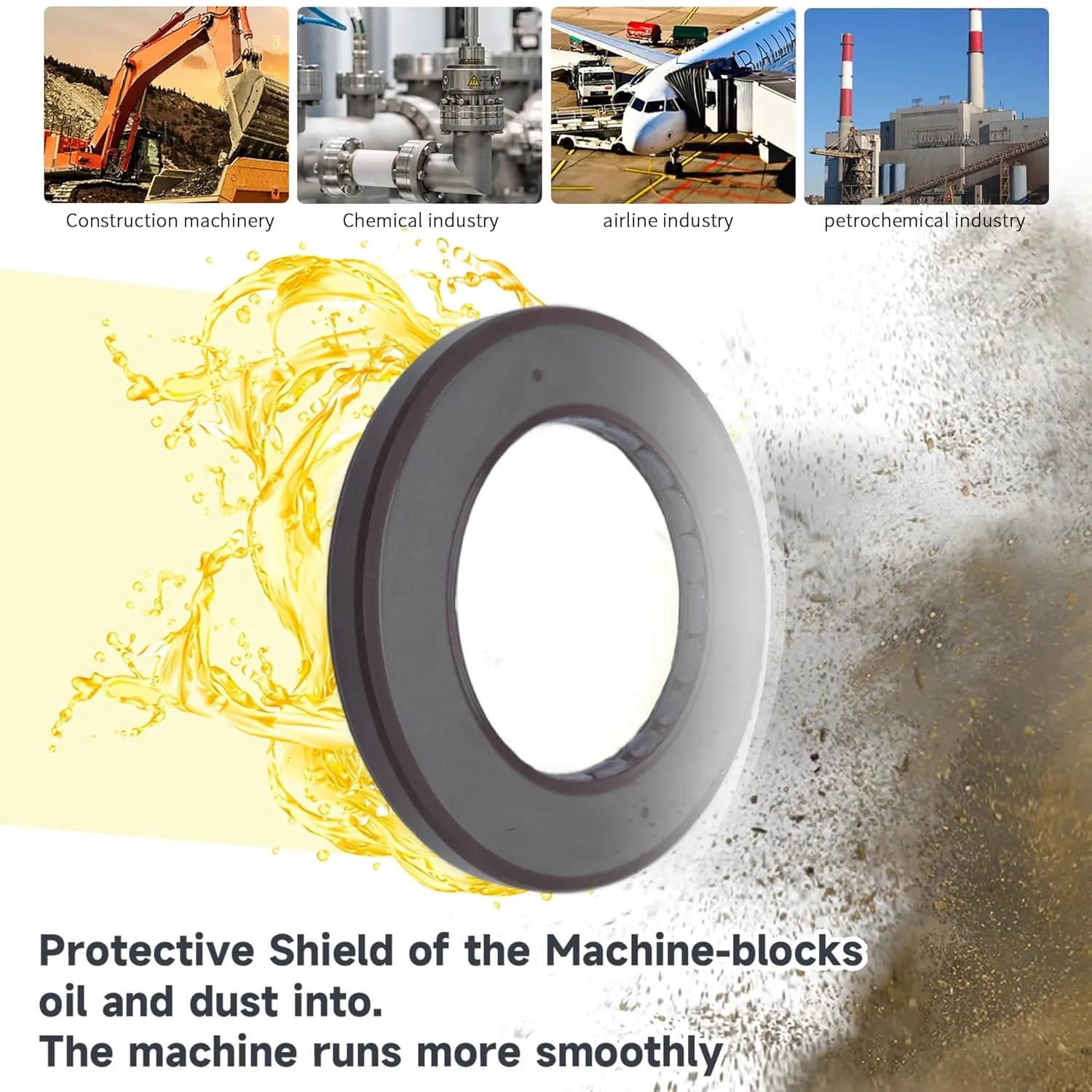High Pressure Rotary Shaft Oil Seals 50x80x7/5mm, BABSL10FX2 Type FKM Double Lip Hydraulic Axial Piston Pump Seals for Rexroth A4V(T) G90, A4VG105 Pump, Brown, 1904004