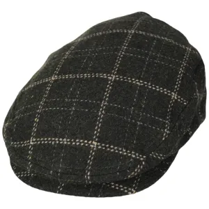 Hooligan Lightweight Windowpane Plaid Ivy Cap - Moss/Beige