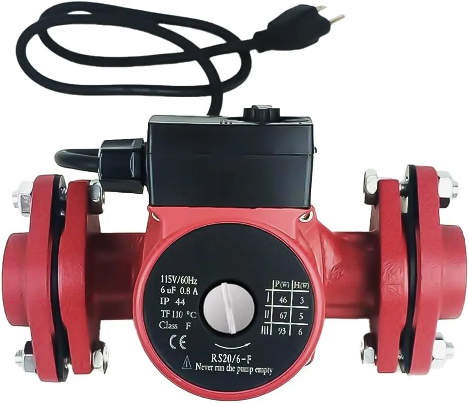 Hot Water Recirculating Pump,115V Circulation Pump,3-Speed Control Recirculation Pump with NPT 1'' Flanges for Solar Water Heater Boiler Circulating Heating