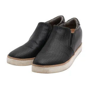 If Only Wedge Slip On Black Loafer Flats