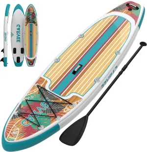 Inflatable Stand Up Paddle Board, 10'6"/11" Paddle Boards with Premium Accessories, Non-Slip EVA Deck, Ultra-Light Carry Bag Pump, SUP for Youth & Adults of All Skill Levels