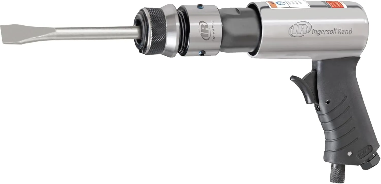 Ingersoll Rand 114GQC Air Hammer - 3 PC Chisel Set with Tapered Punch, Panel Cutter, Flat Chisel, 2-5/8 Inch stroke, 3500 BPM, Lightweight, Compact, Gray