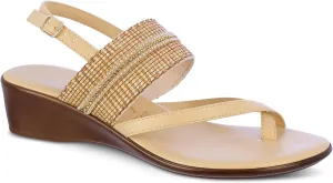 ITALIAN Shoemakers Womens Firefly Wedge Sandal 10 Camel