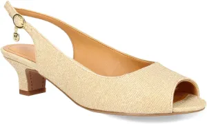 J. Renee Women's Jenvey Heeled Sandal, Gold, 8 Narrow
