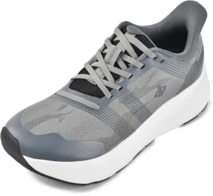JACKSHIBO Men's Wide Toe Box Running Tennis Shoes Gym Slip on Athletics Breathable Mesh Walking Sports Sneakers with Arch Support for Plantar Fasciitis Male Darkgray