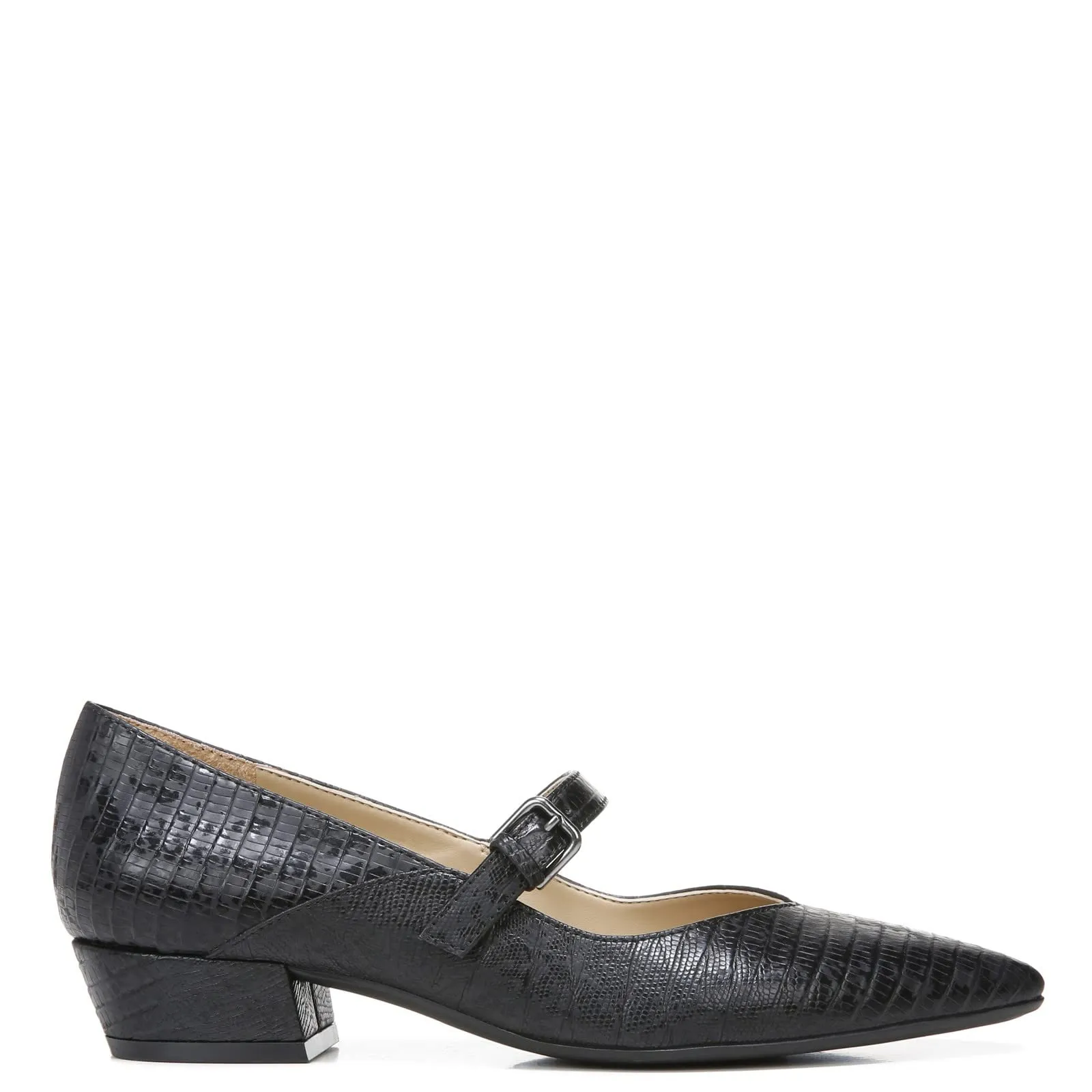 Jane Toe Florencia Fashion Naturalizer Buckle Black 10 Top value Pumps Lizard Retro-inspired Mary Pointed