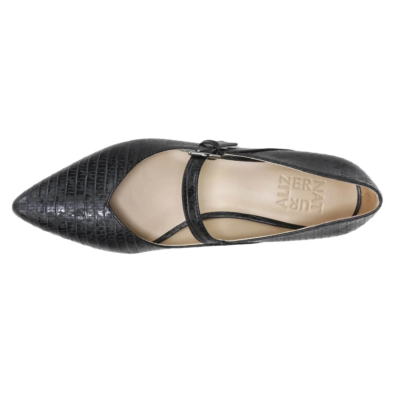 Jane Toe Florencia Fashion Naturalizer Buckle Black 10 Top value Pumps Lizard Retro-inspired Mary Pointed