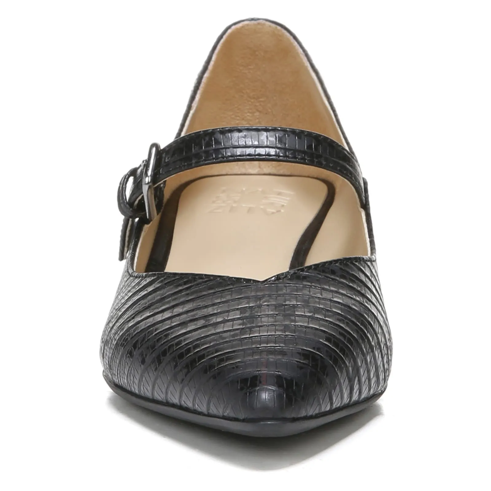 Jane Toe Florencia Fashion Naturalizer Buckle Black 10 Top value Pumps Lizard Retro-inspired Mary Pointed