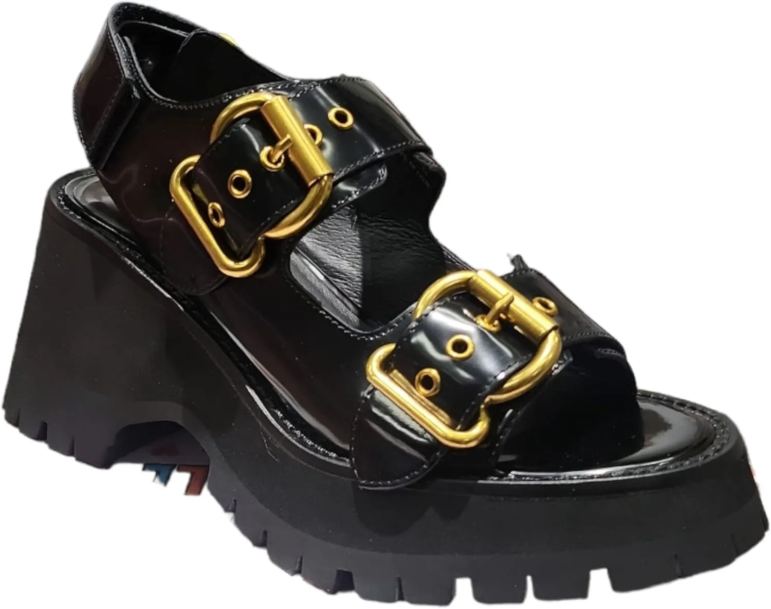 Jeffrey Campbell ECLECTIC Sandals Black Box Gold