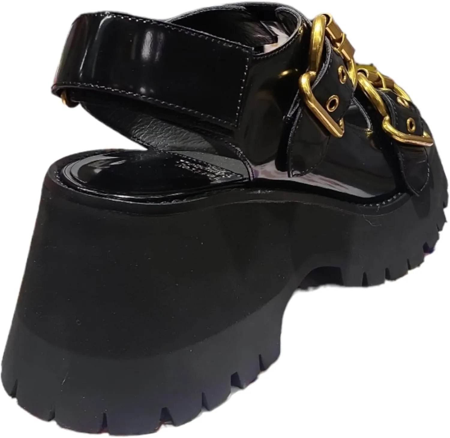Jeffrey Campbell ECLECTIC Sandals Black Box Gold