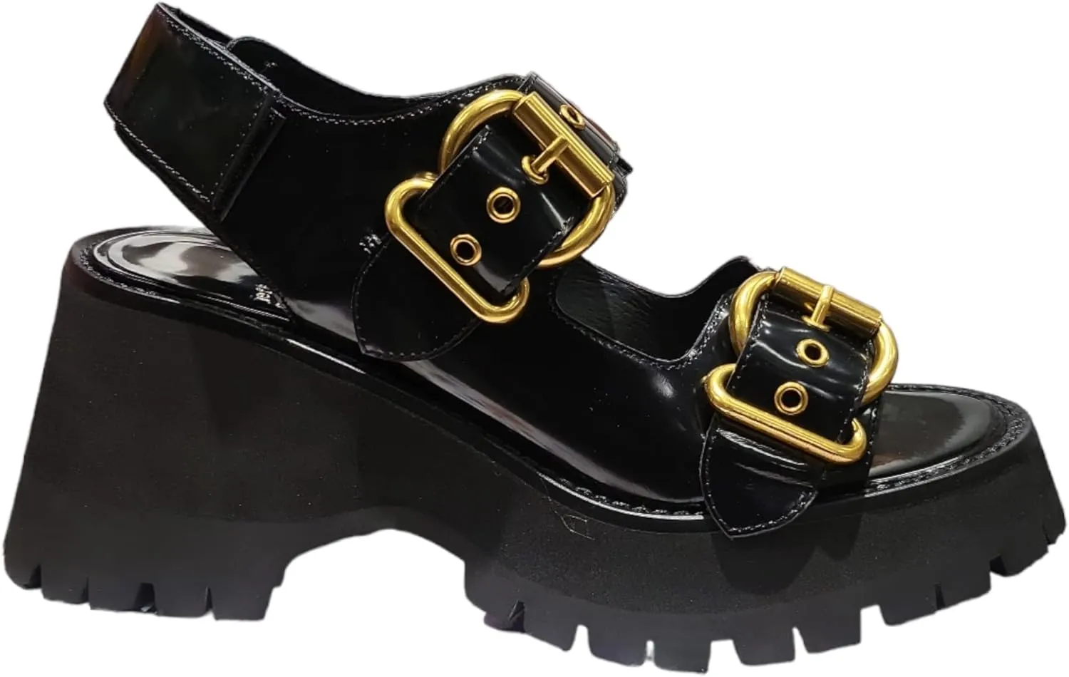 Jeffrey Campbell ECLECTIC Sandals Black Box Gold