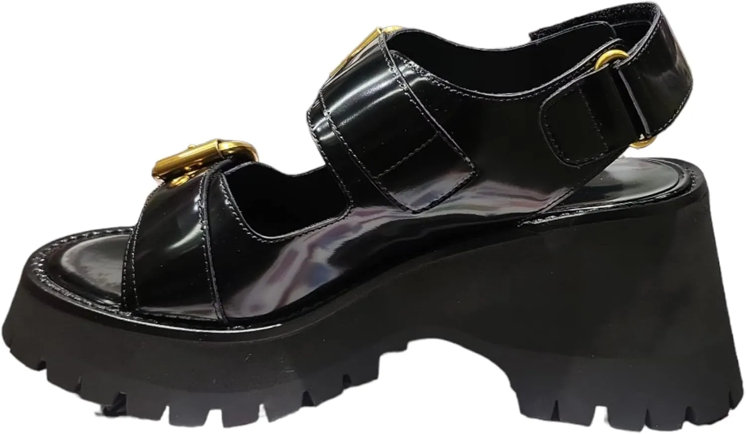 Jeffrey Campbell ECLECTIC Sandals Black Box Gold