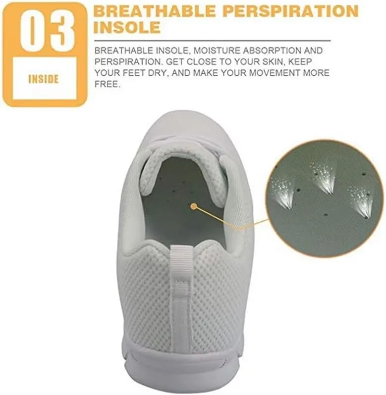 Jeiento Women Trainers Sports Running Shoes Causal Travel Walking Flat Shoe Lace-up Breathable for Lady Teenager Girls