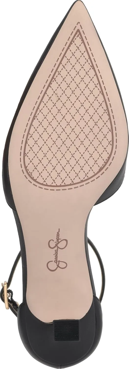 Jessica Simpson Womens Foxena Padded Insole Leather Ankle Strap