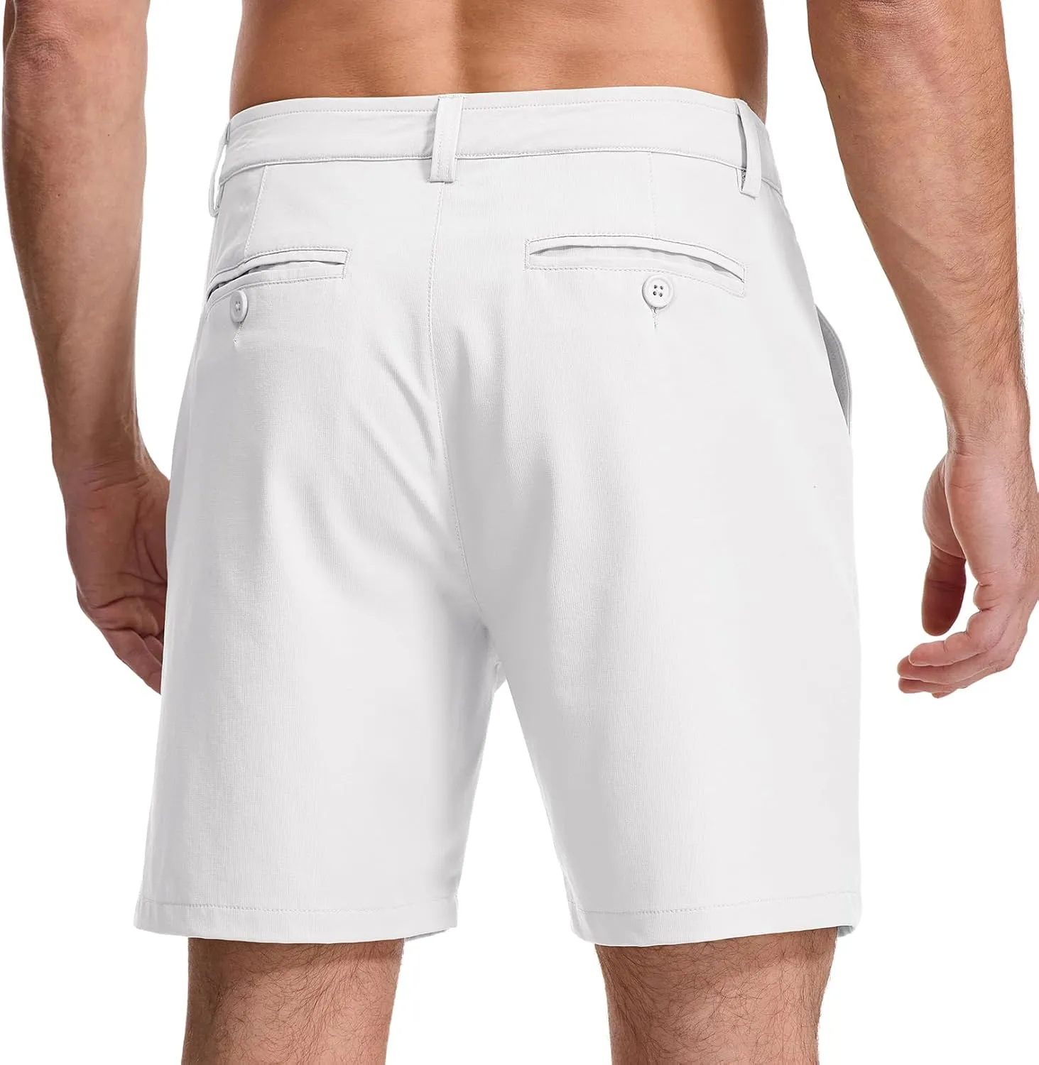 Jessie Kidden Men's Golf Shorts 7" Stretch Quick Dry Hiking Casual Lightweight Work Flat Front Dress Shorts 6 Pockets