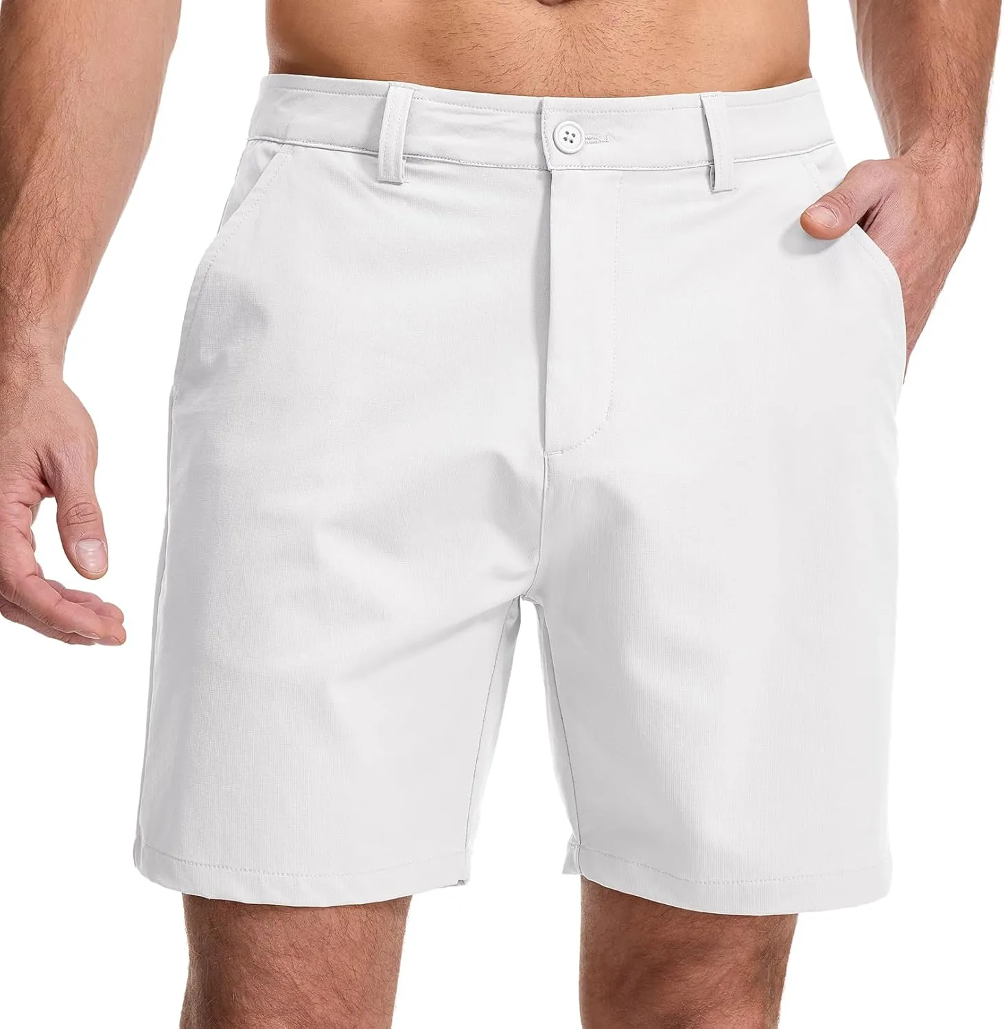 Jessie Kidden Men's Golf Shorts 7" Stretch Quick Dry Hiking Casual Lightweight Work Flat Front Dress Shorts 6 Pockets