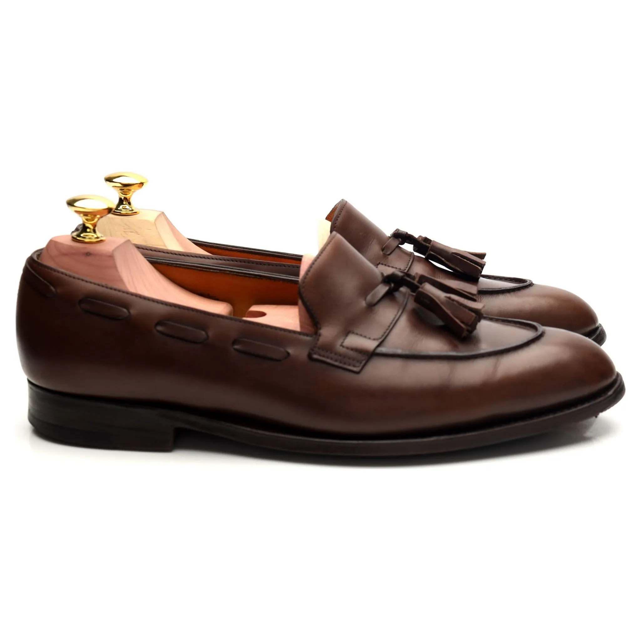 'Jihel' Brown Leather Tassel Loafer UK 7.5 E