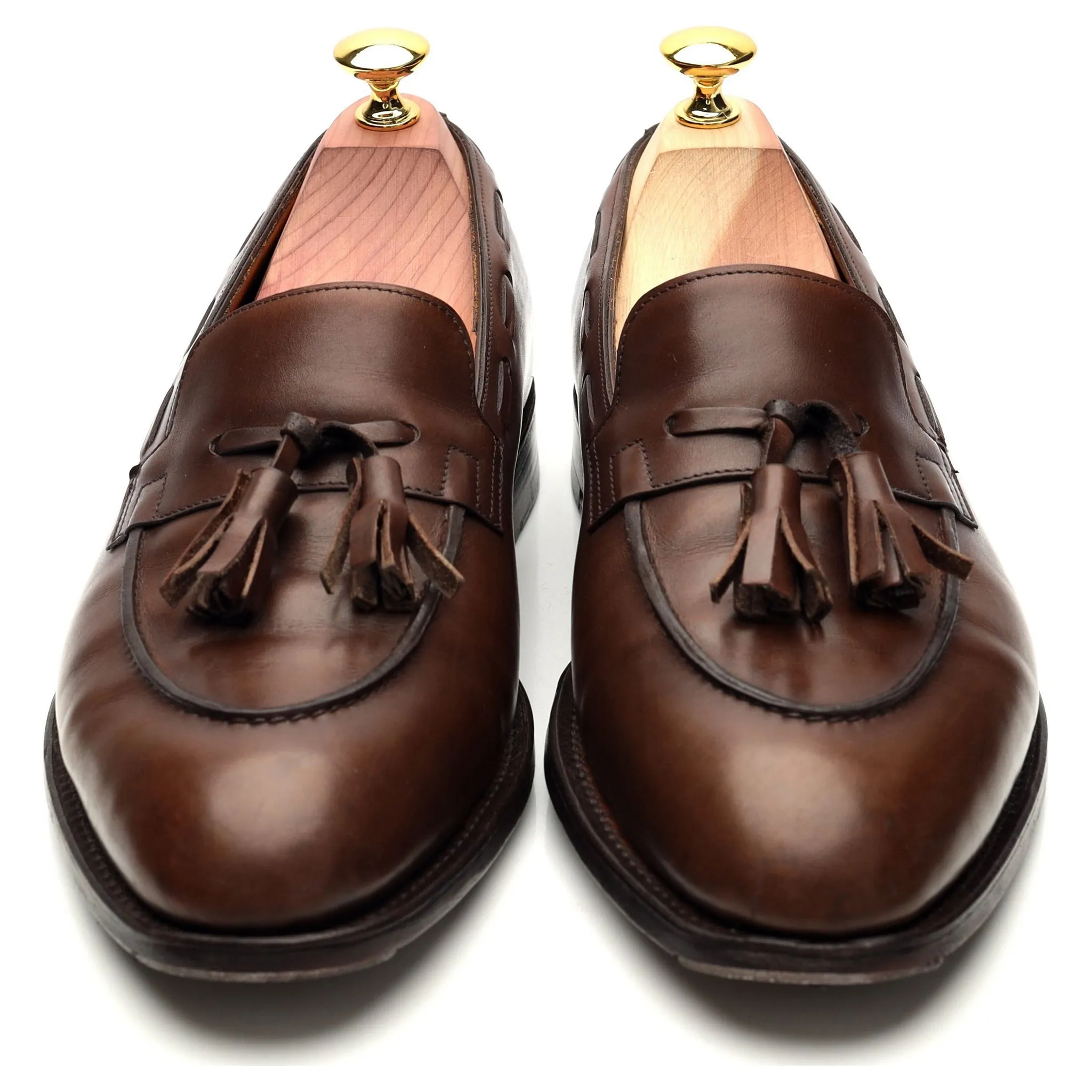 'Jihel' Brown Leather Tassel Loafer UK 7.5 E