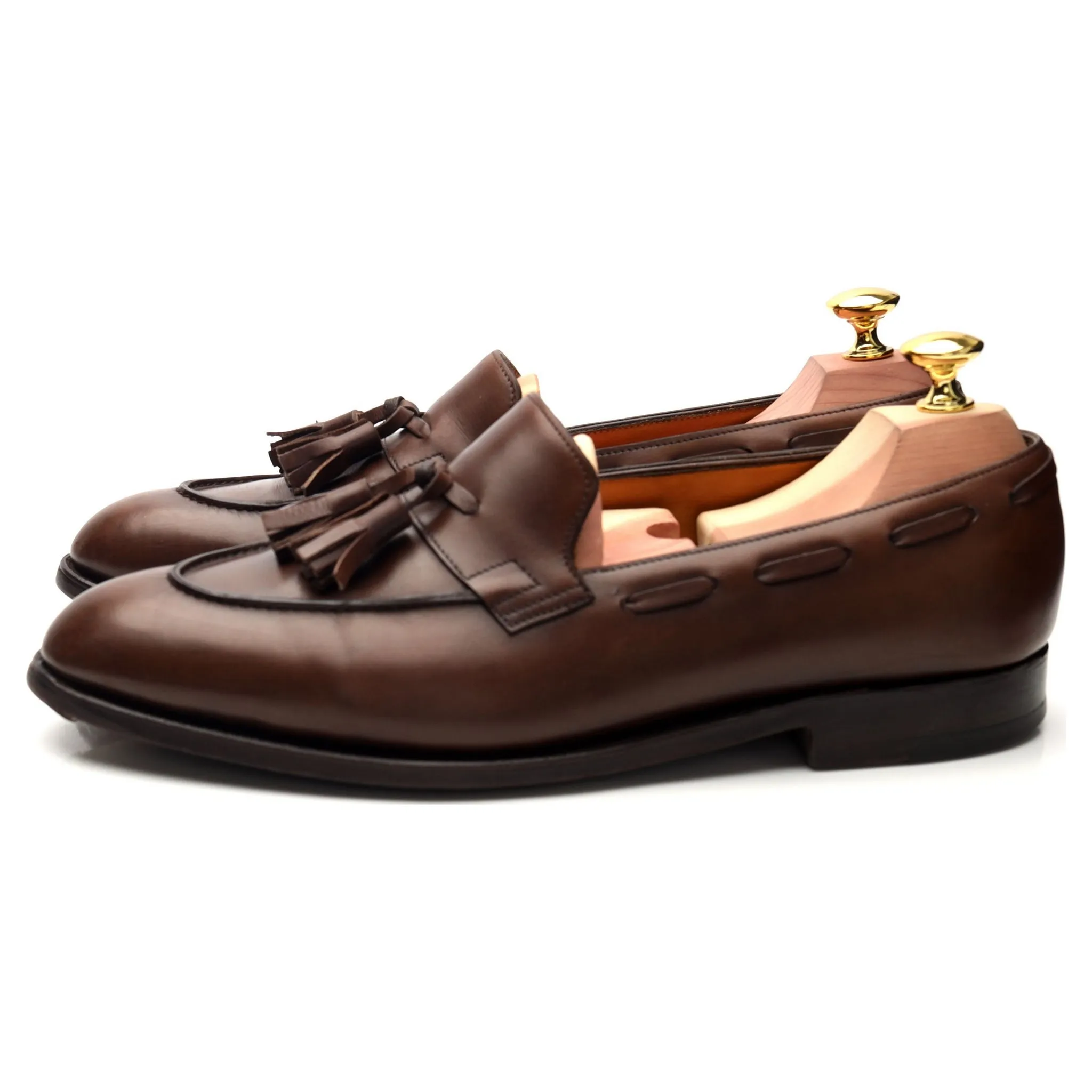 'Jihel' Brown Leather Tassel Loafer UK 7.5 E