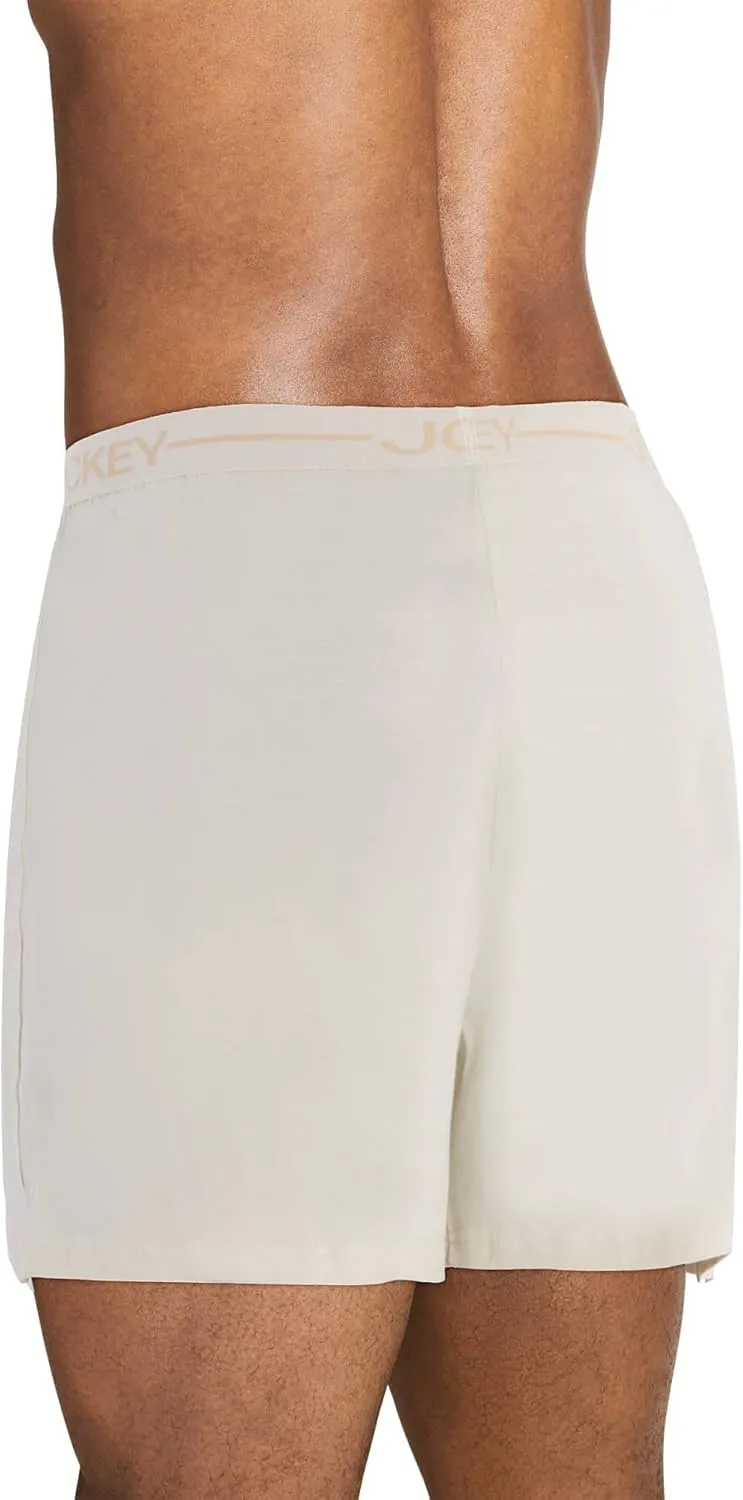 Jockey Men's Underwear Organic Cotton Stretch 4" Boxer