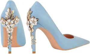 JOEupin Stiletto High Heel Shoes for Women Pointed Closed Toe Classic Slip On Dress Pumps