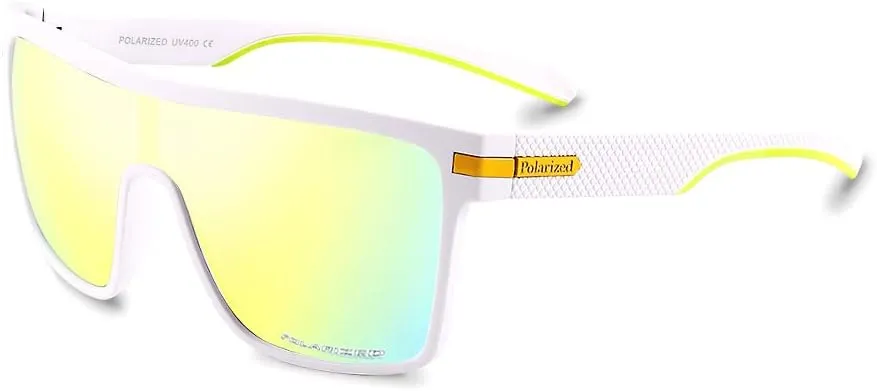 Karsaer Flat Top TR90 Polarized Sports Mens Sunglasses Vintage Square Cycling Running Fishing Golf Hiking Sports Glasses