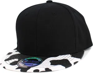 KBETHOS Classic Snapback Hat Blank Cap Underbrim Cotton Wool Blend Flat Visor Adjustable Unisex
