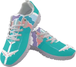 KEIAHUAN Womens Casual Fashion Flats Lightweight Running Shoes Breathable Gym Jogging Sneakers Non Slip Tennis Shoes Fashion Trendy