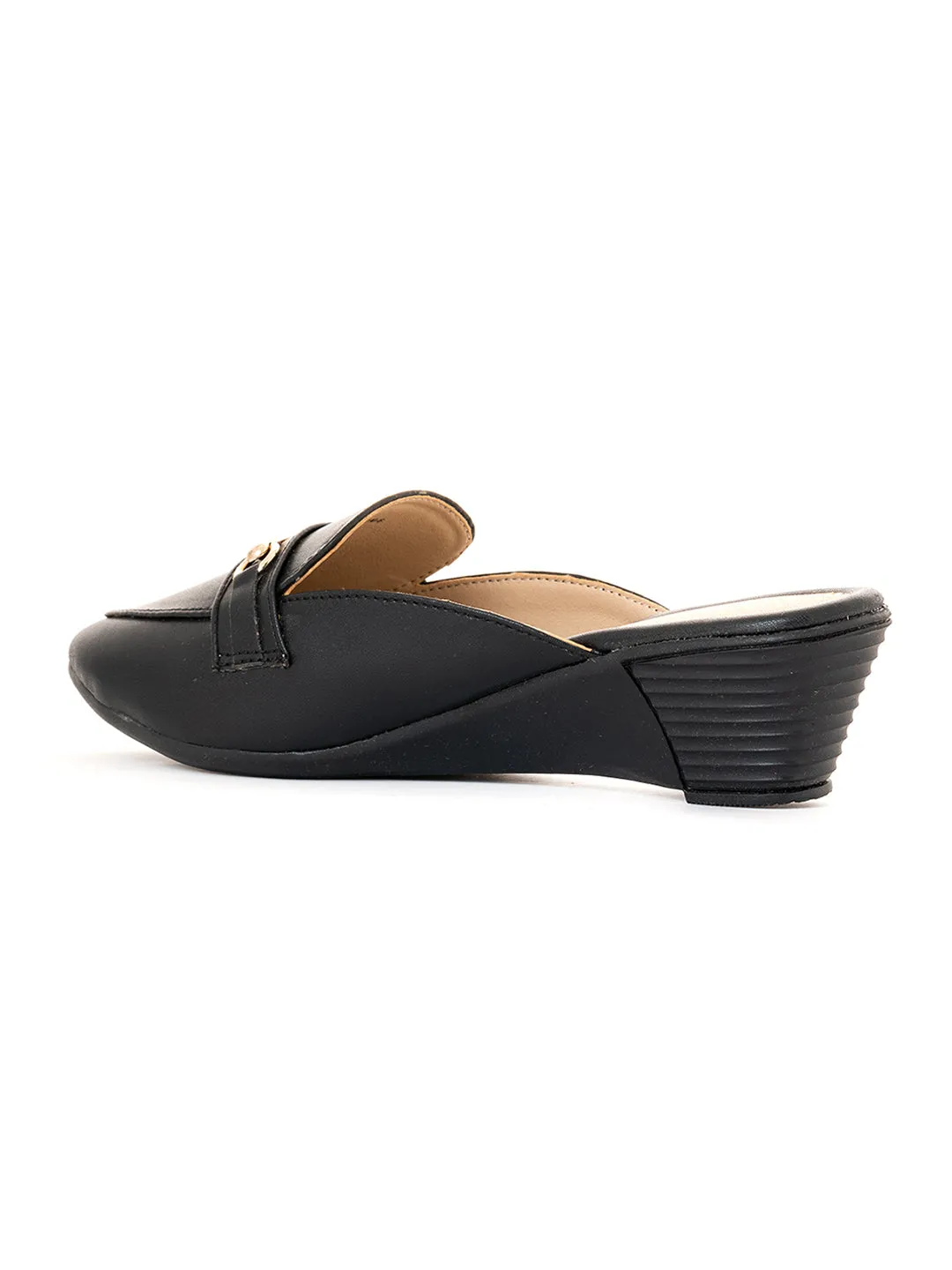 Khadim Sharon Wedge Heel Loafer Mule Sandal for Women