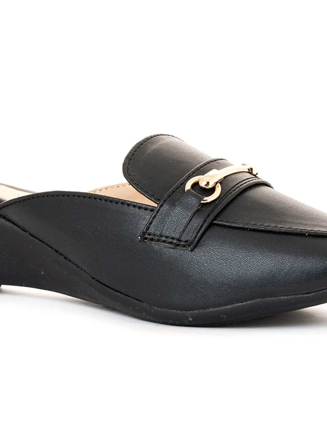 Khadim Sharon Wedge Heel Loafer Mule Sandal for Women