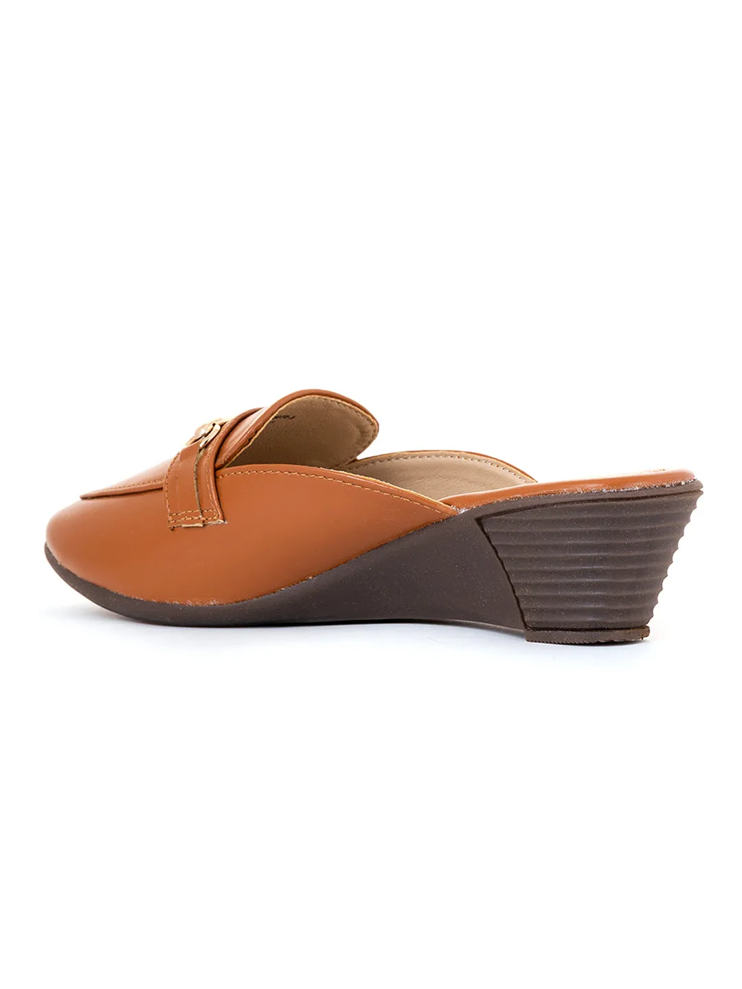 Khadim Sharon Wedge Heel Loafer Mule Sandal for Women