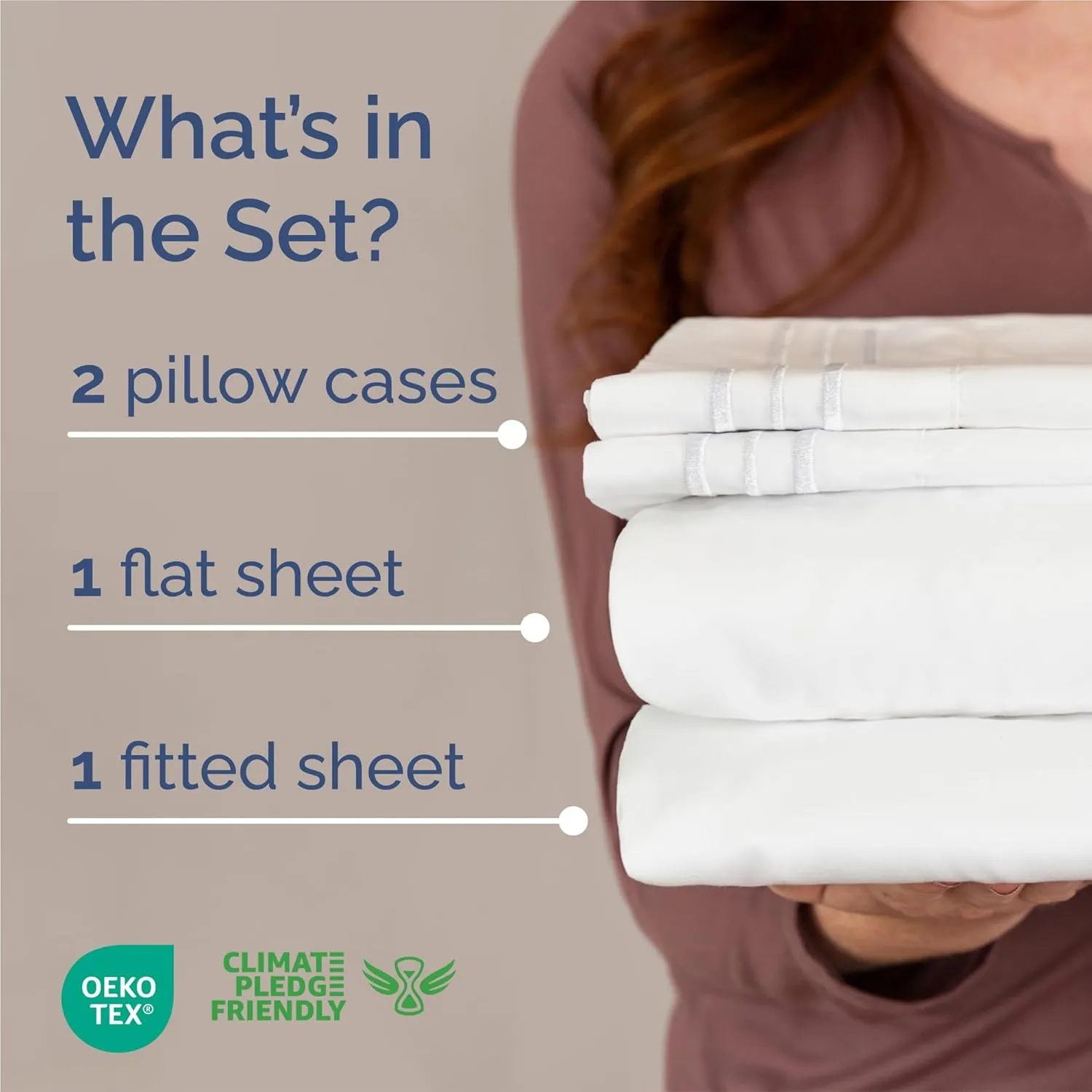 King Size 4 Piece Sheet Set - Comfy Breathable & Cooling Bed Sheets Set - Hotel Luxury Bedding for Women, Men, Kids & Teens - Deep Pockets, Easy Secure Fit, Soft and Wrinkle Free - Oeko-Tex - White