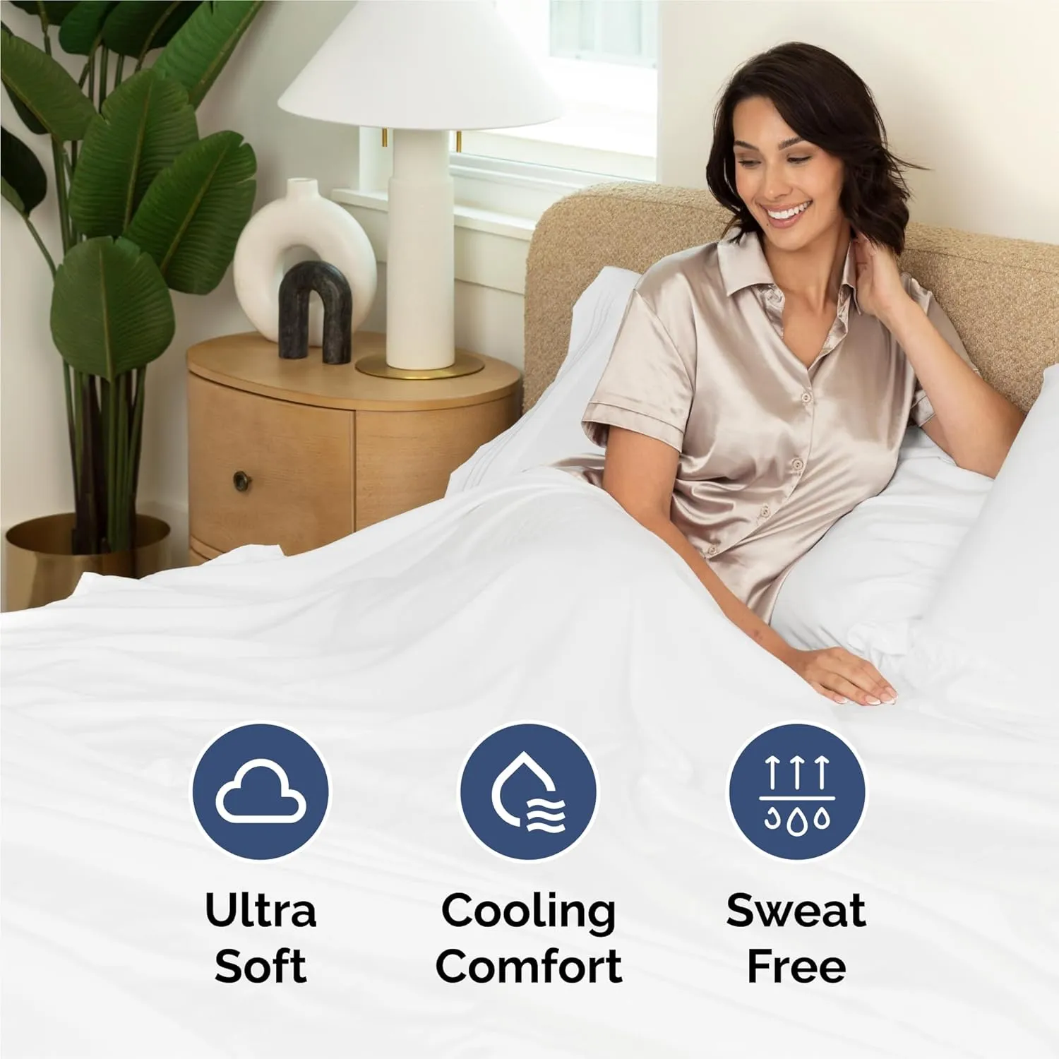 King Size 4 Piece Sheet Set - Comfy Breathable & Cooling Bed Sheets Set - Hotel Luxury Bedding for Women, Men, Kids & Teens - Deep Pockets, Easy Secure Fit, Soft and Wrinkle Free - Oeko-Tex - White