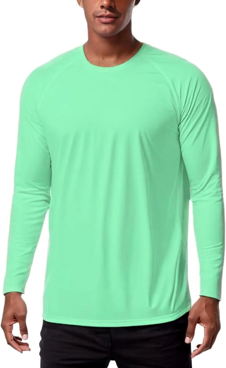 KINGFEN Men's UPF 50  Long Sleeve UV Sun Protection Shirts Quick Dry Athletic Shirts Hiking Fishing