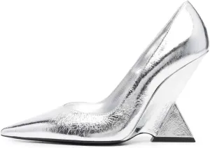 Kluolandi Women's Pumps Shoes Closed Pointed Toe Wedge Pump High Heels for Women Dress Wedding Bride Office