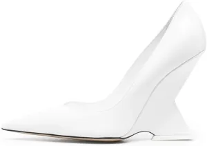 Kluolandi Women's Pumps Shoes Closed Pointed Toe Wedge Pump High Heels for Women Dress Wedding Bride Office
